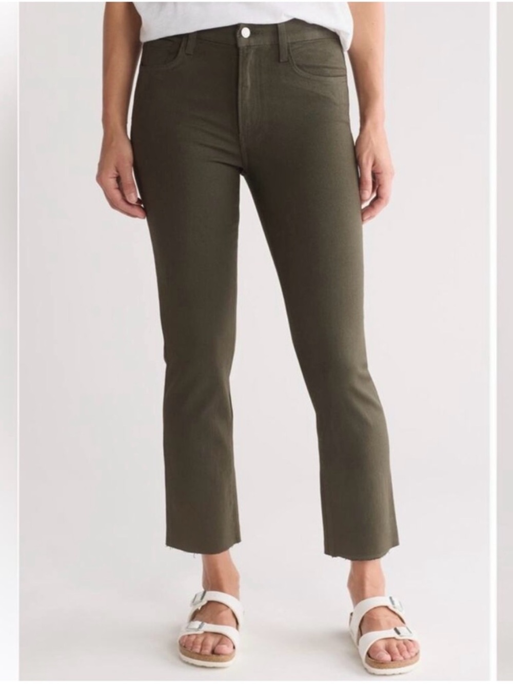 Frank & Eileen Cork Everyday Straight Jeans Green Olive Army Green Size 29